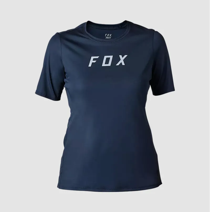 Fox Racing Women's Ranger Moth Short Sleeve Jersey in Midnight-2